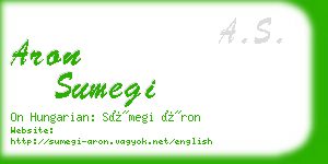 aron sumegi business card